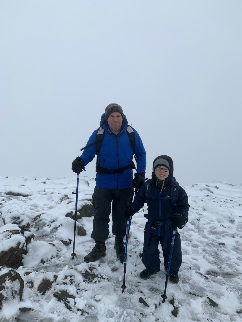 Paul Cook with his son